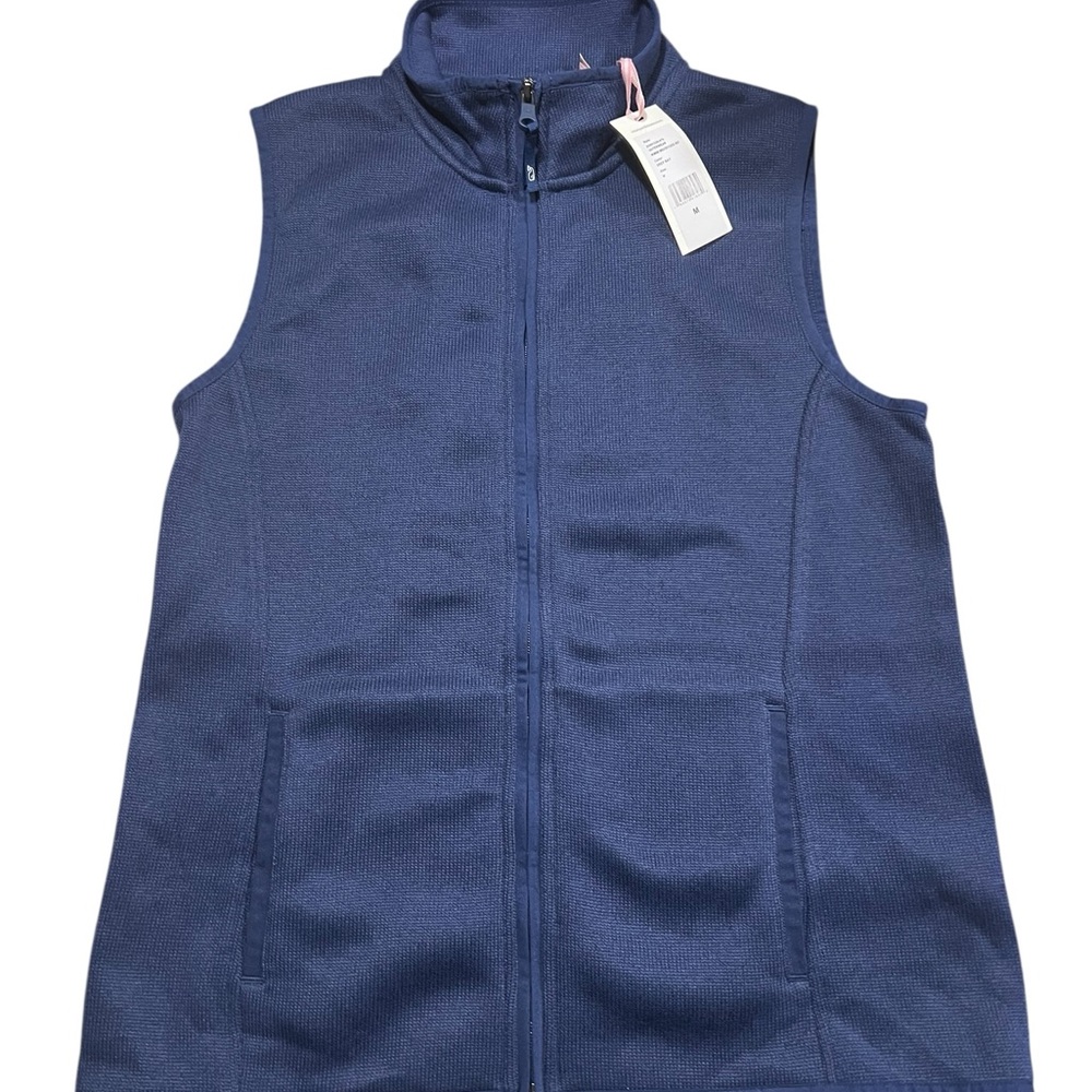 Vineyard Vines Navy Blue Zip-up Vest Sz Med
